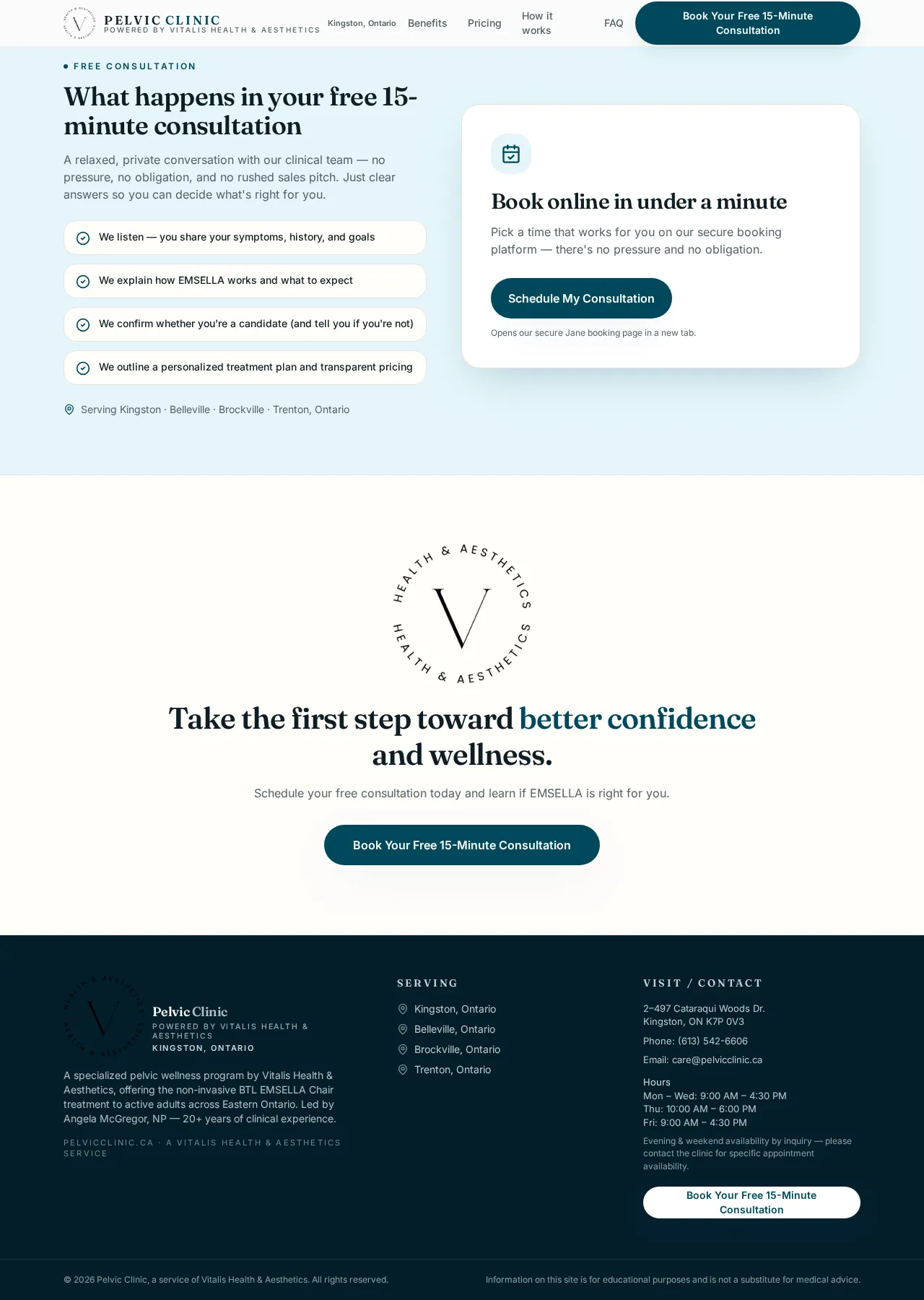Pelvic Clinic Canada website — thumbnail 5