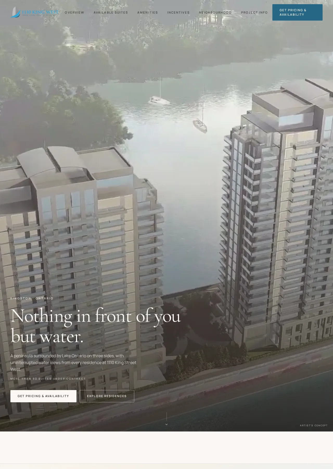 1110 King West website — screenshot 1 of 5