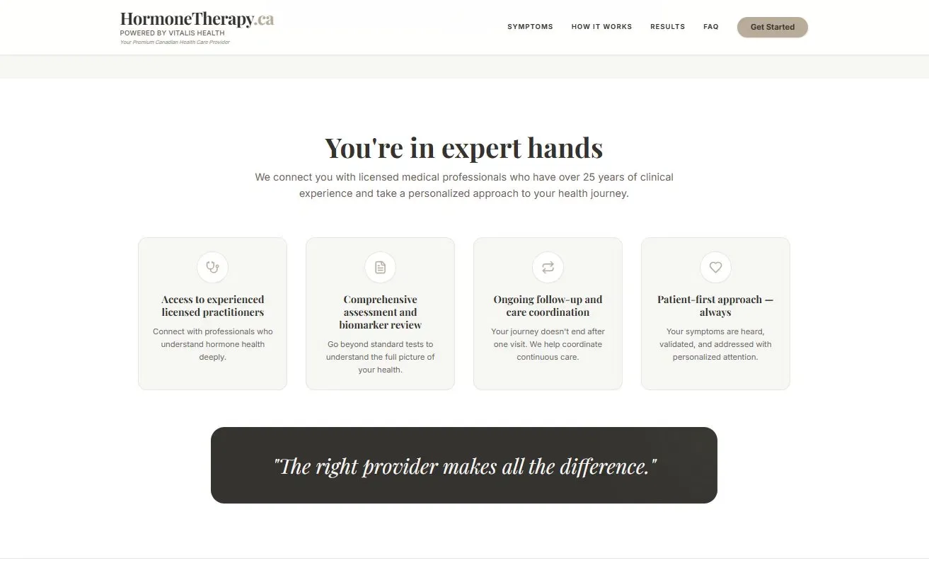 HormoneTherapy.ca website — thumbnail 3