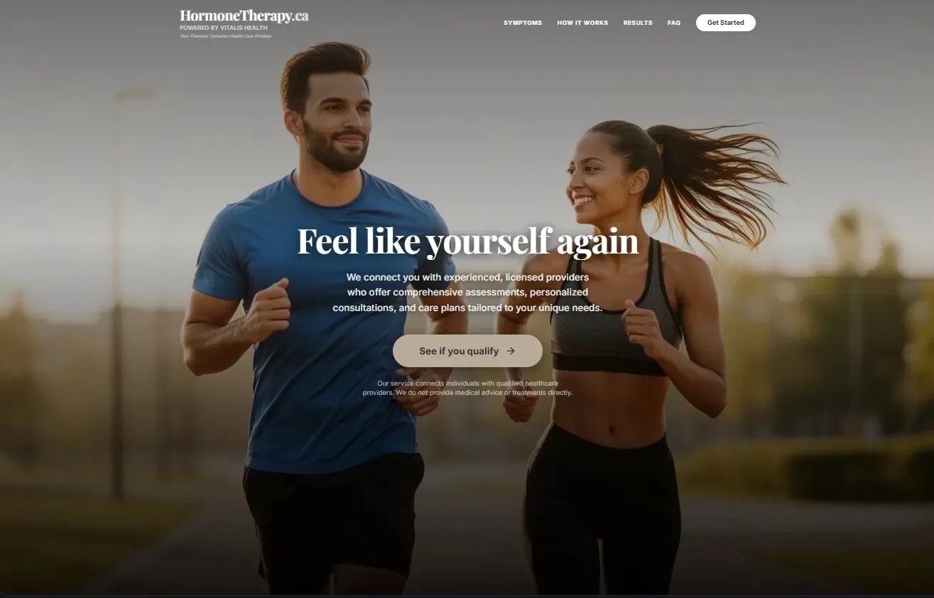 HormoneTherapy.ca website — screenshot 1 of 5