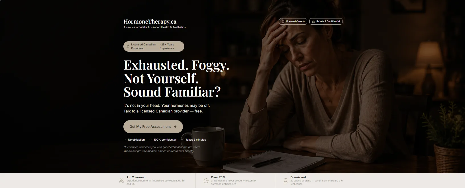 HormoneTherapy.ca — Women website — screenshot 1 of 5