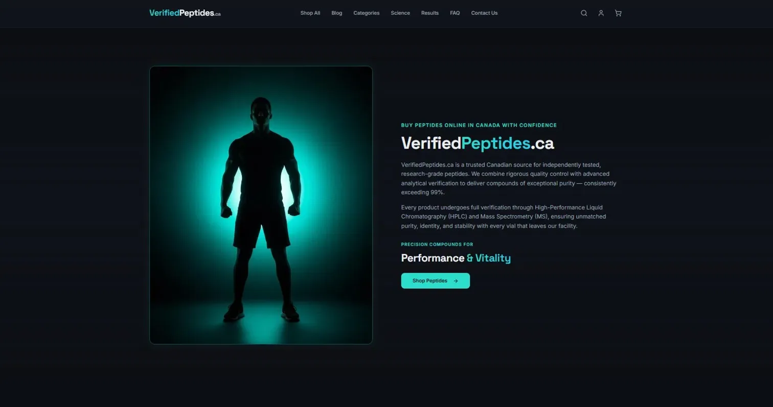Verified Peptides Canada website — thumbnail 3