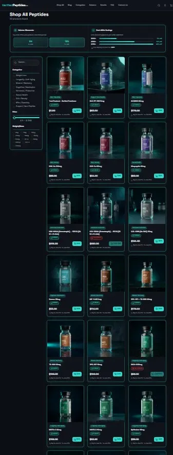 Verified Peptides Canada website — thumbnail 5